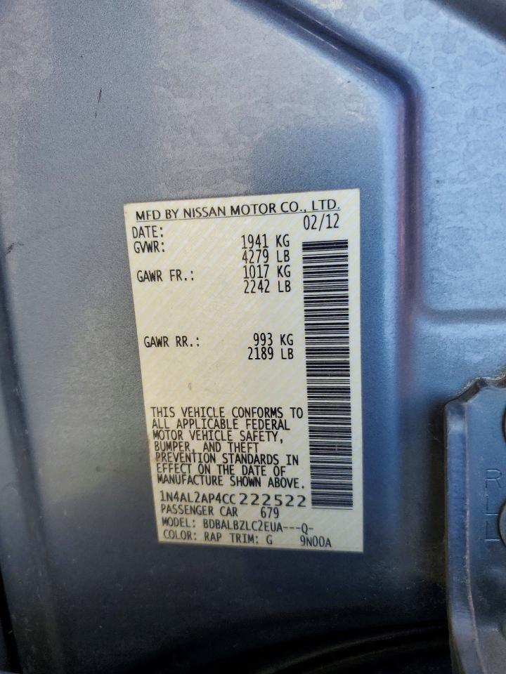 2012 NISSAN ALTIMA