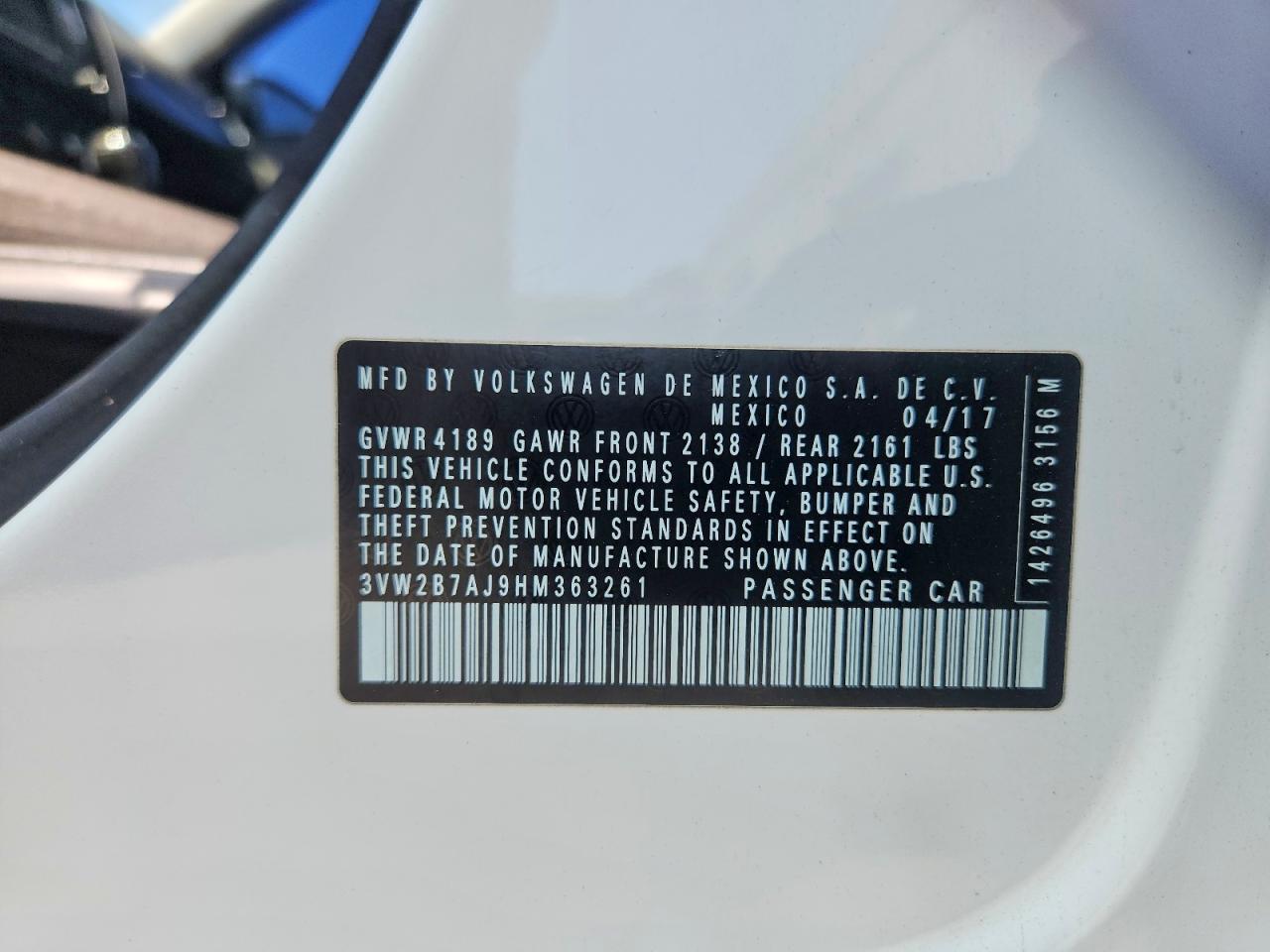 2017 VOLKSWAGEN JETTA
