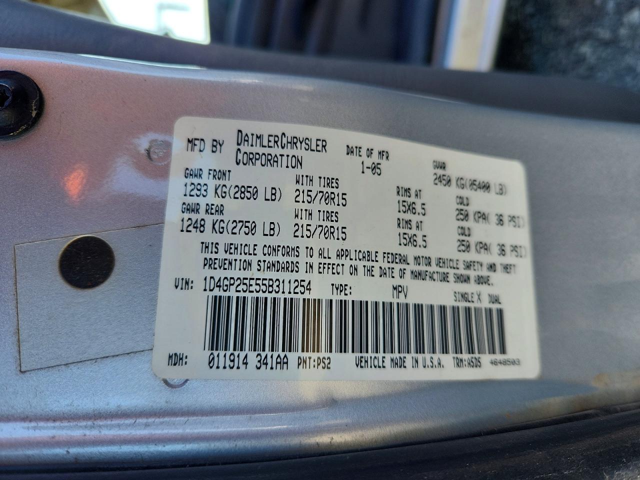 2005 DODGE CARAVAN