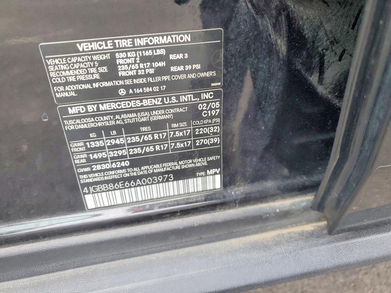 2006 MERCEDES-BENZ M-CLASS