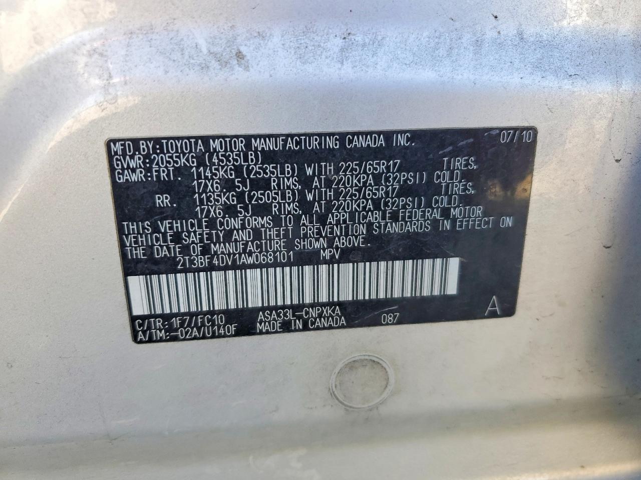 2010 TOYOTA RAV4