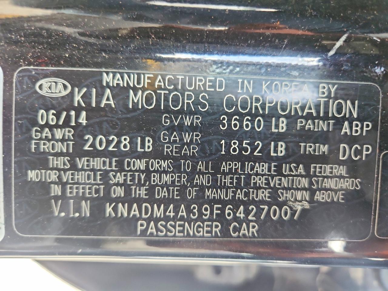 2015 KIA RIO