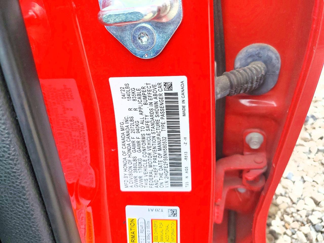 2022 HONDA CIVIC