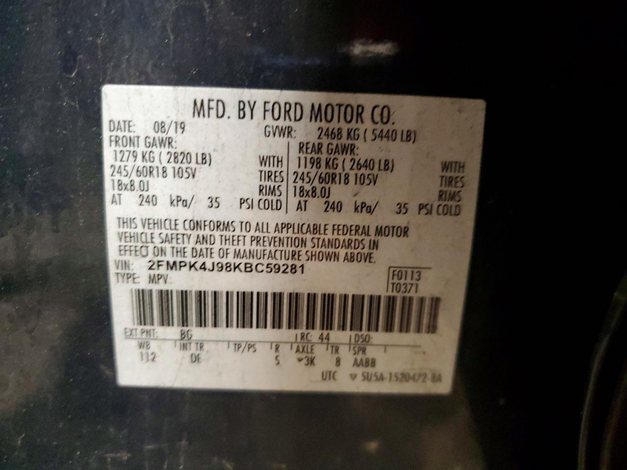 2019 FORD EDGE