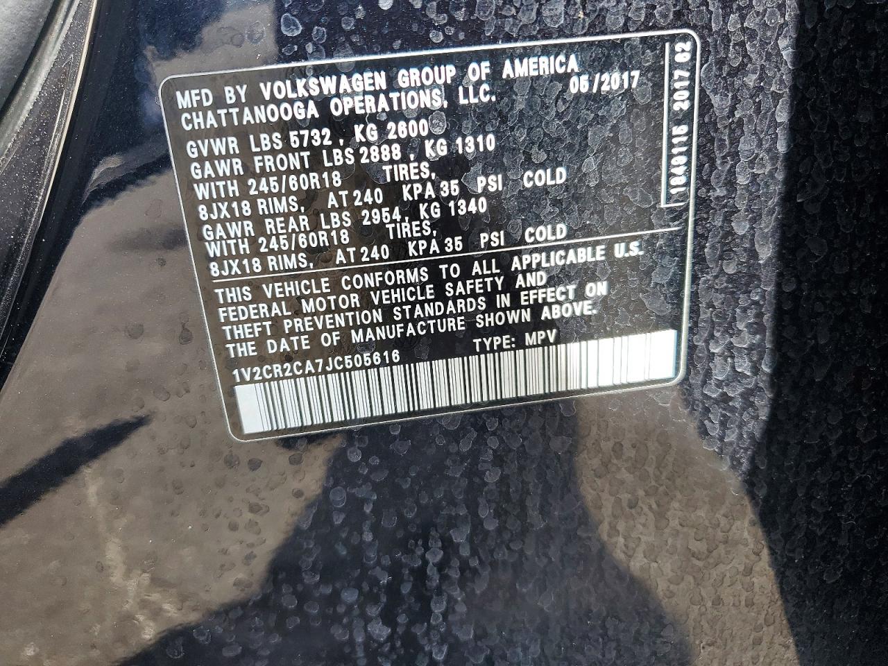 2018 VOLKSWAGEN ATLAS