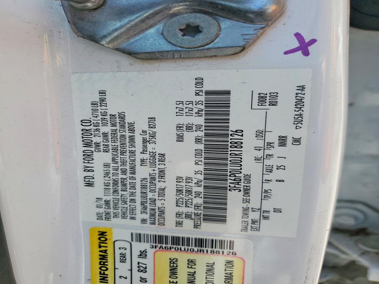 2018 FORD FUSION