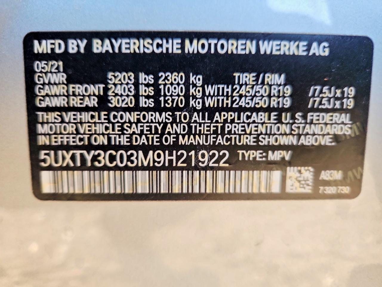 2021 BMW X3
