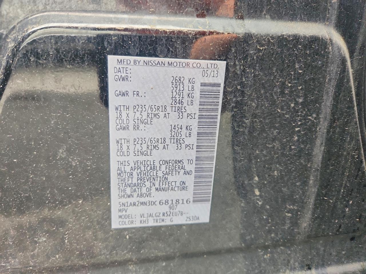 2013 NISSAN PATHFINDER