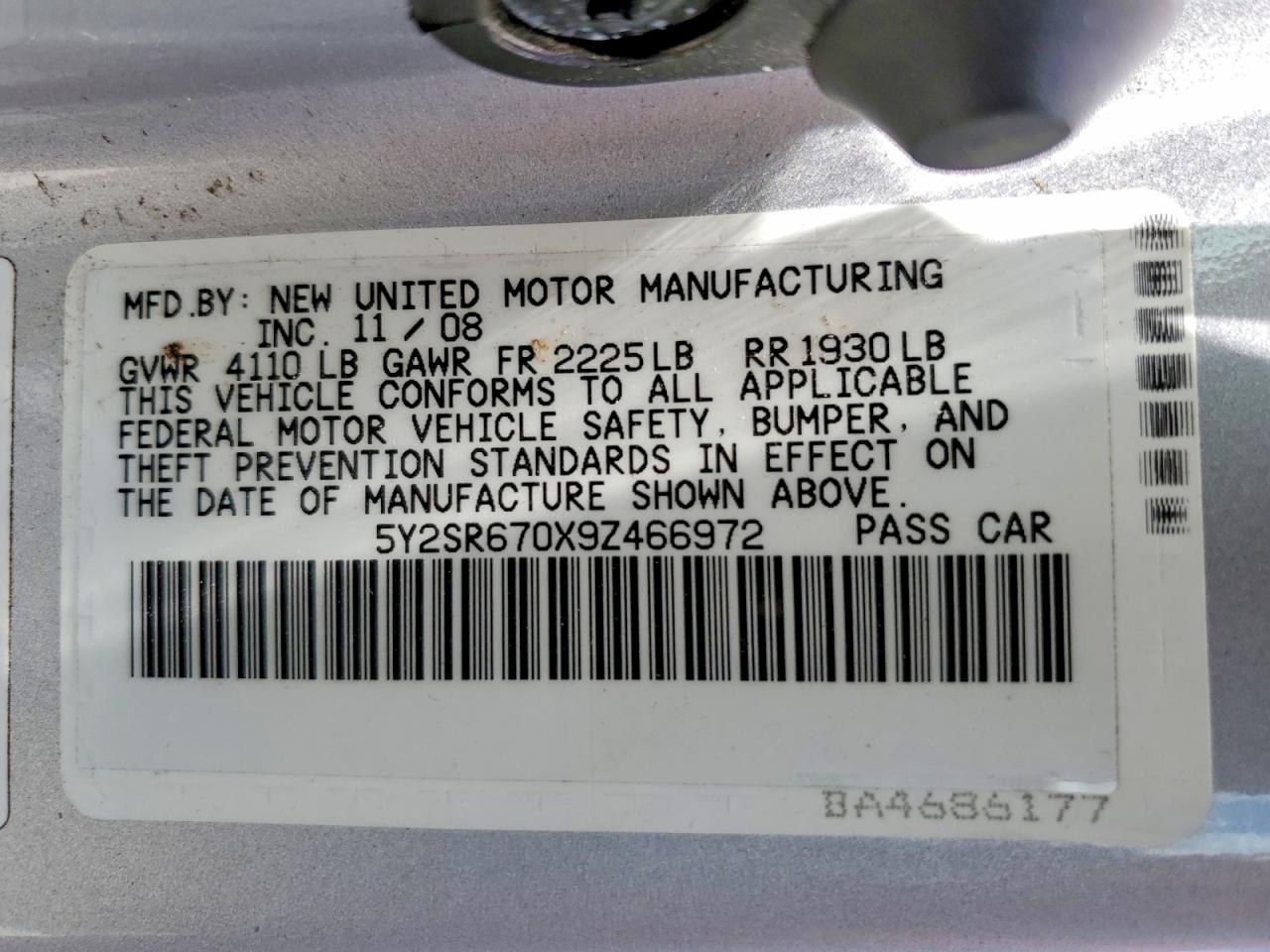 2009 PONTIAC VIBE