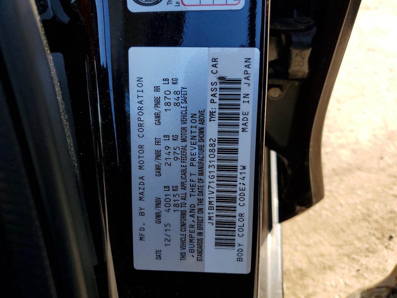 2016 MAZDA 3