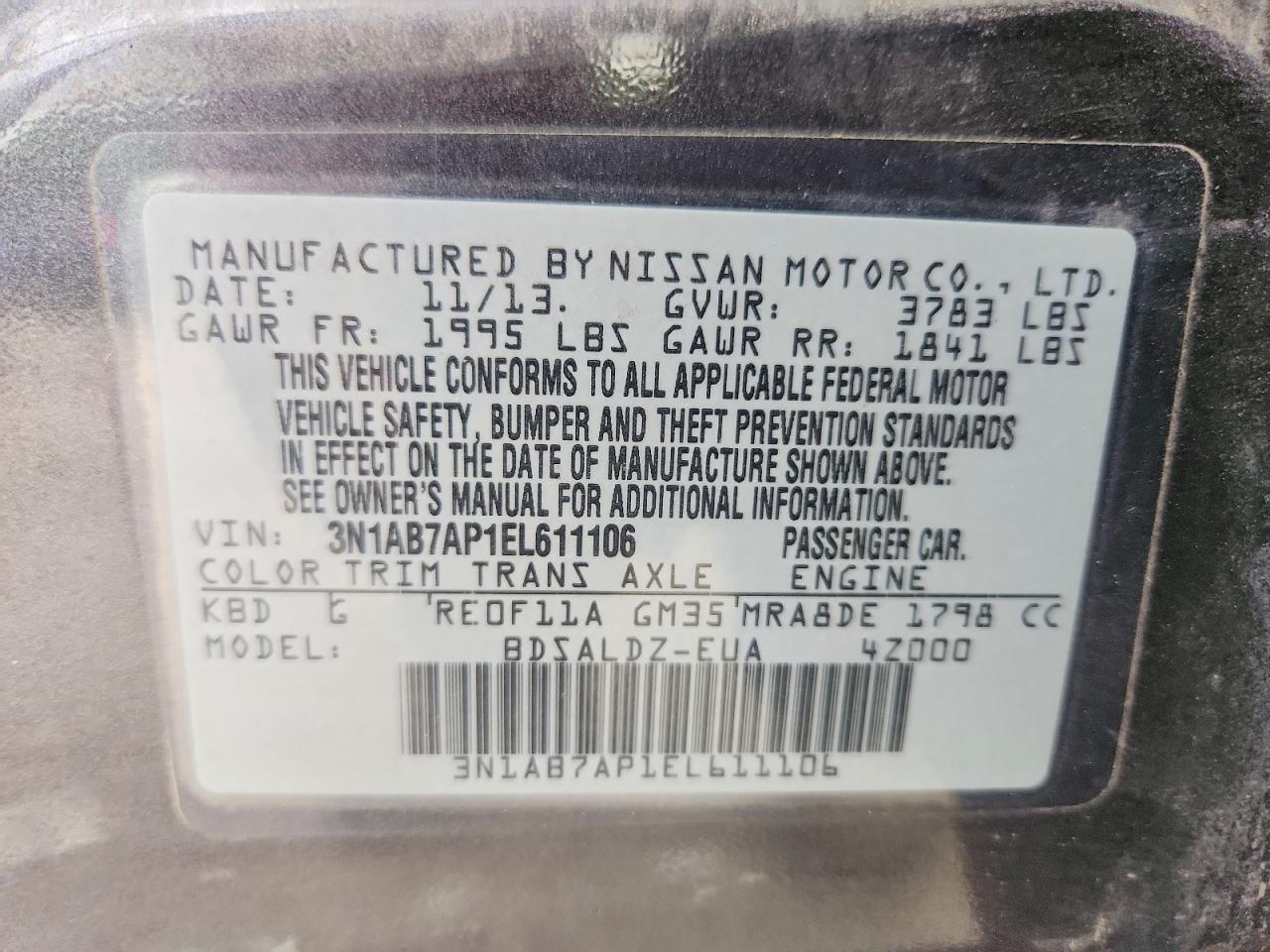 2014 NISSAN SENTRA
