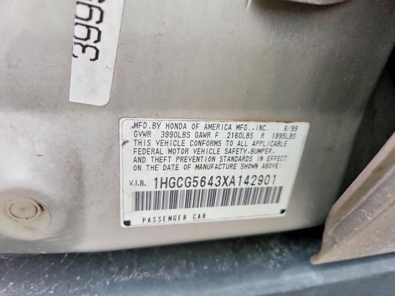 1999 HONDA ACCORD