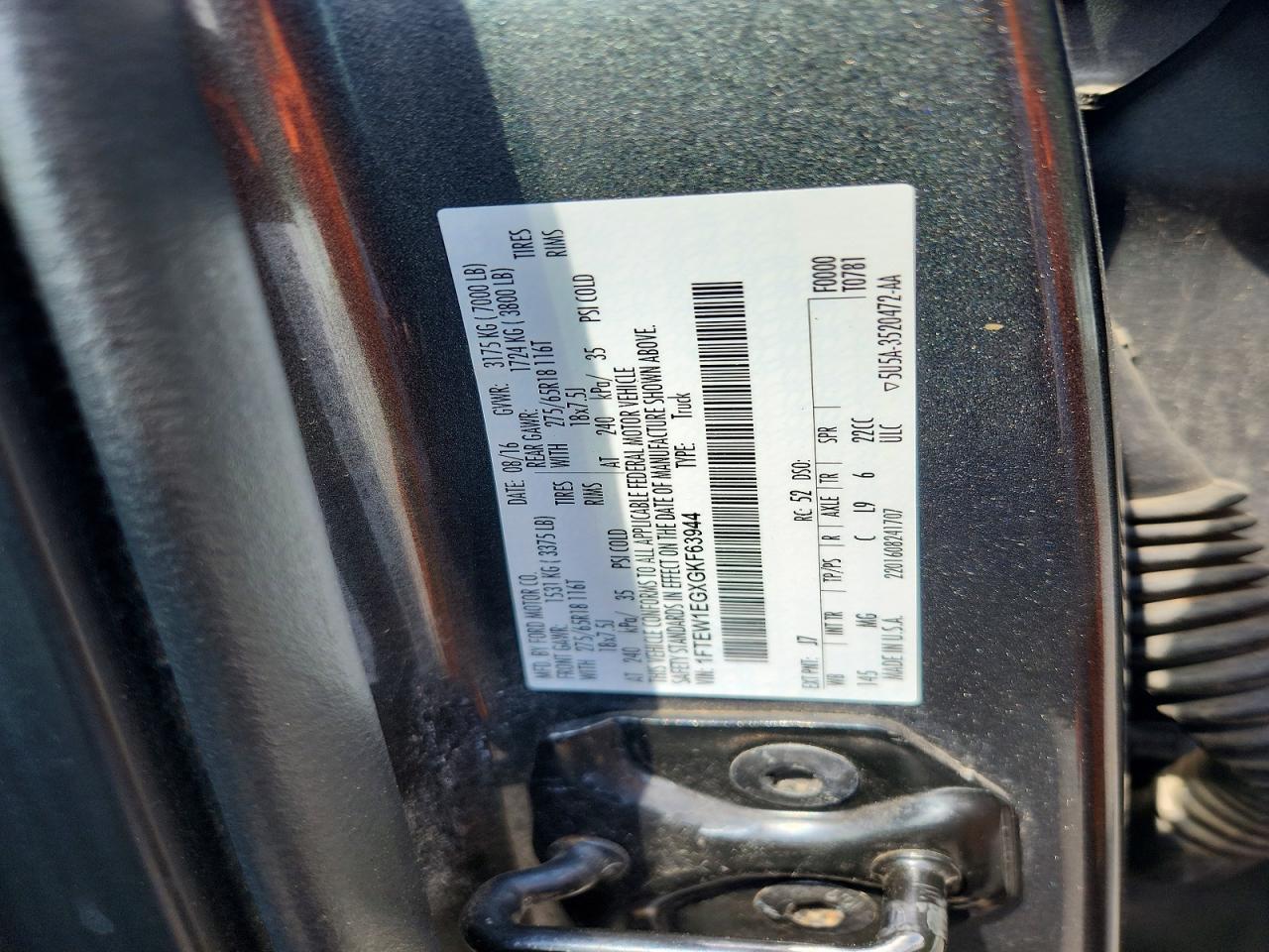2016 FORD F150