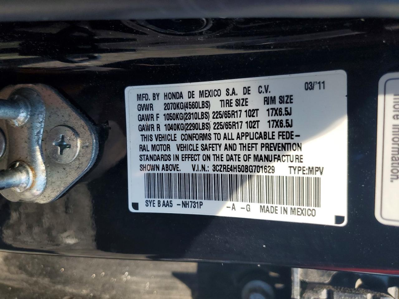 2011 HONDA CRV