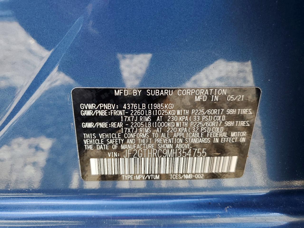 2021 SUBARU CROSSTREK