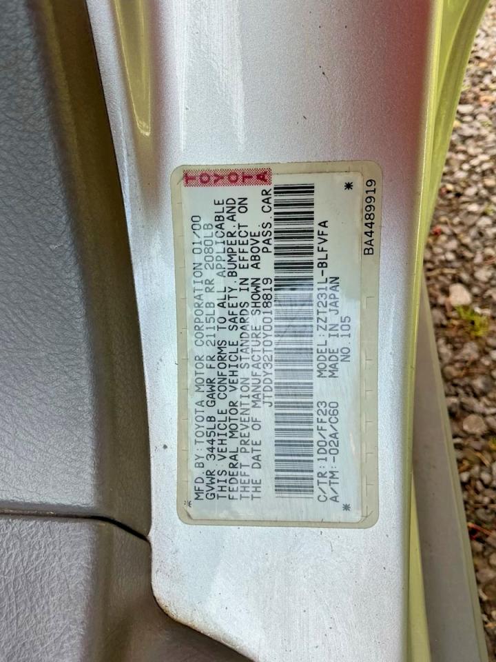 2000 TOYOTA CELICA