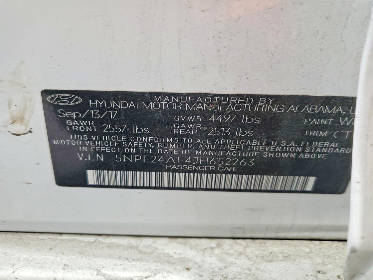 2018 HYUNDAI SONATA