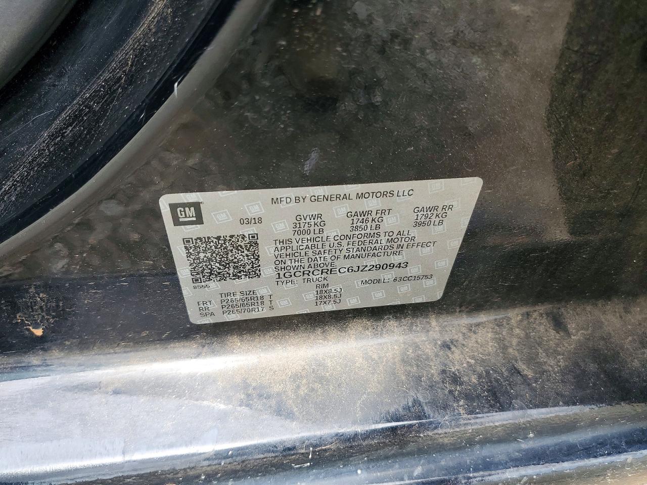 2018 CHEVROLET SILVERADO
