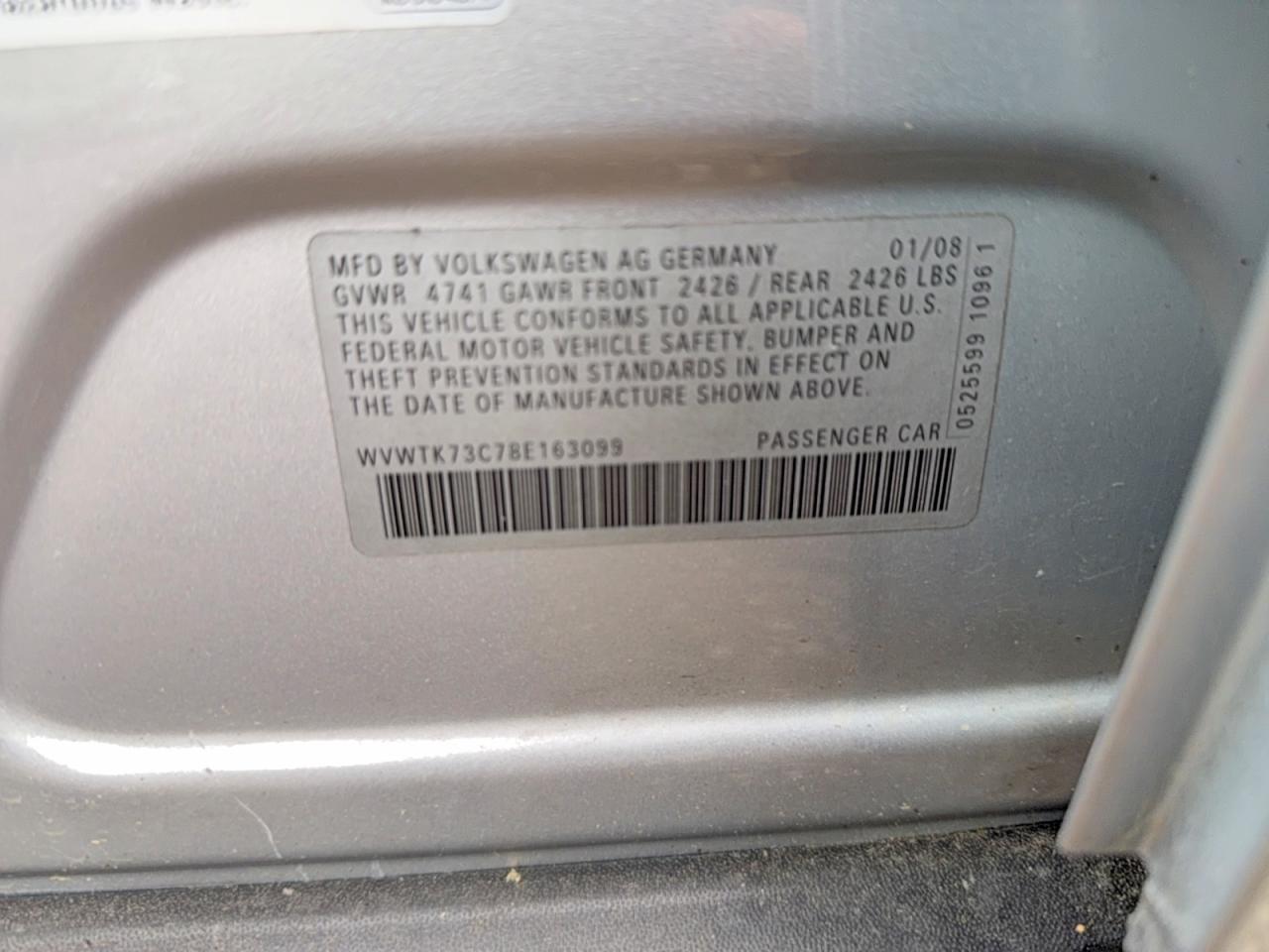 2008 VOLKSWAGEN PASSAT