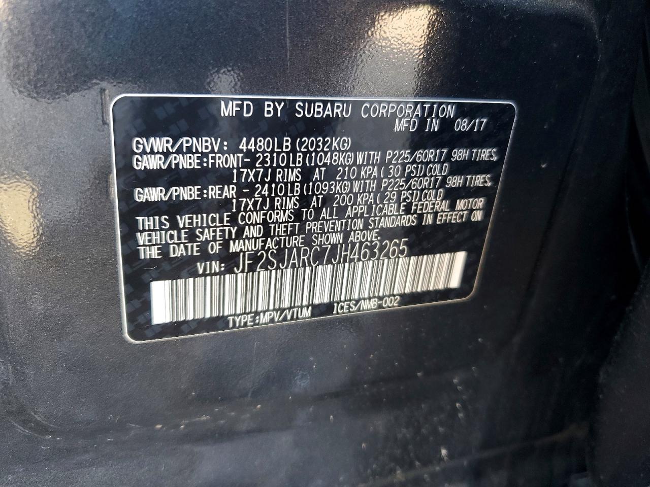 2018 SUBARU FORESTER