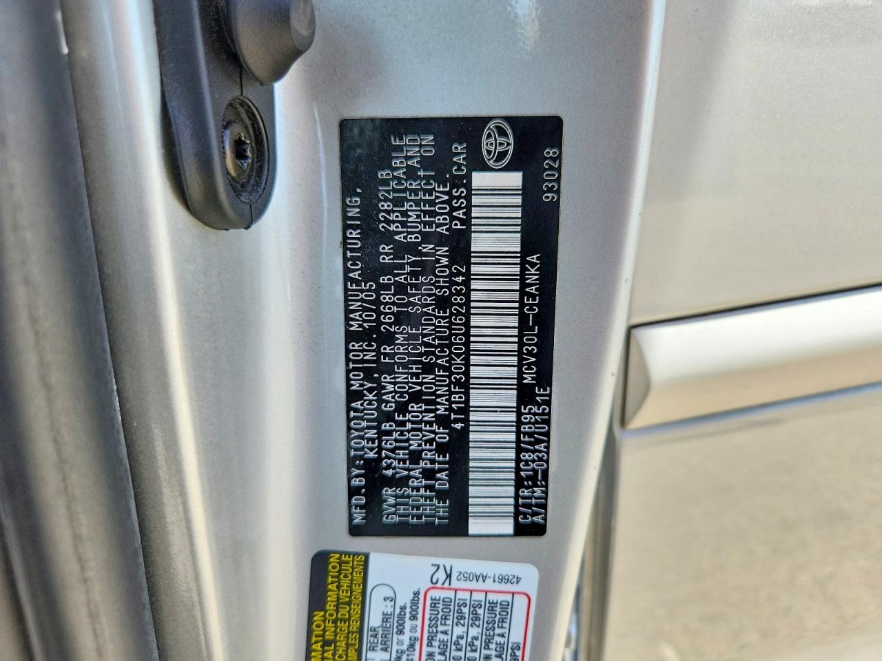 2006 TOYOTA CAMRY