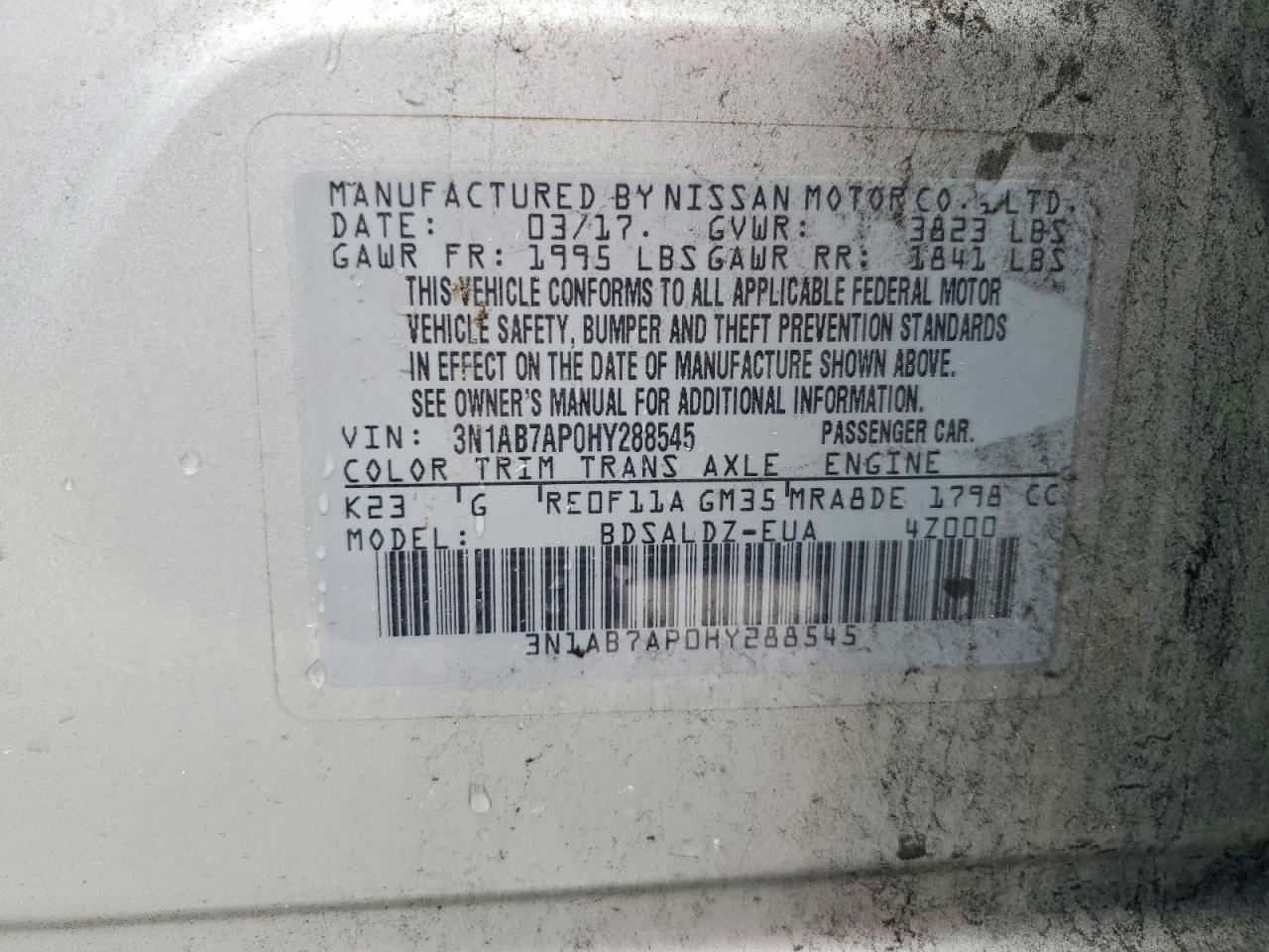2017 NISSAN SENTRA