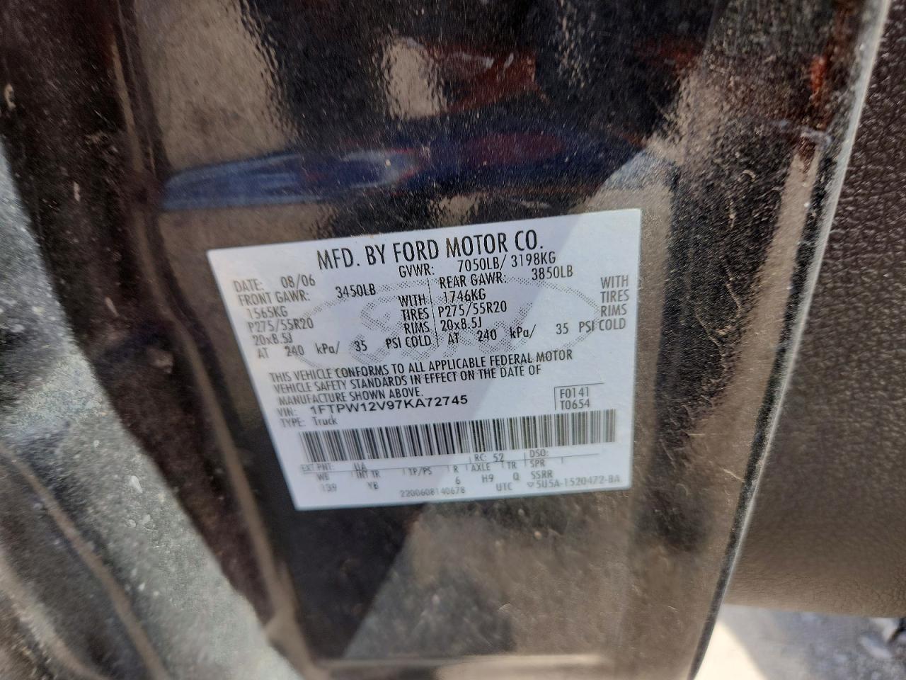 2007 FORD F150