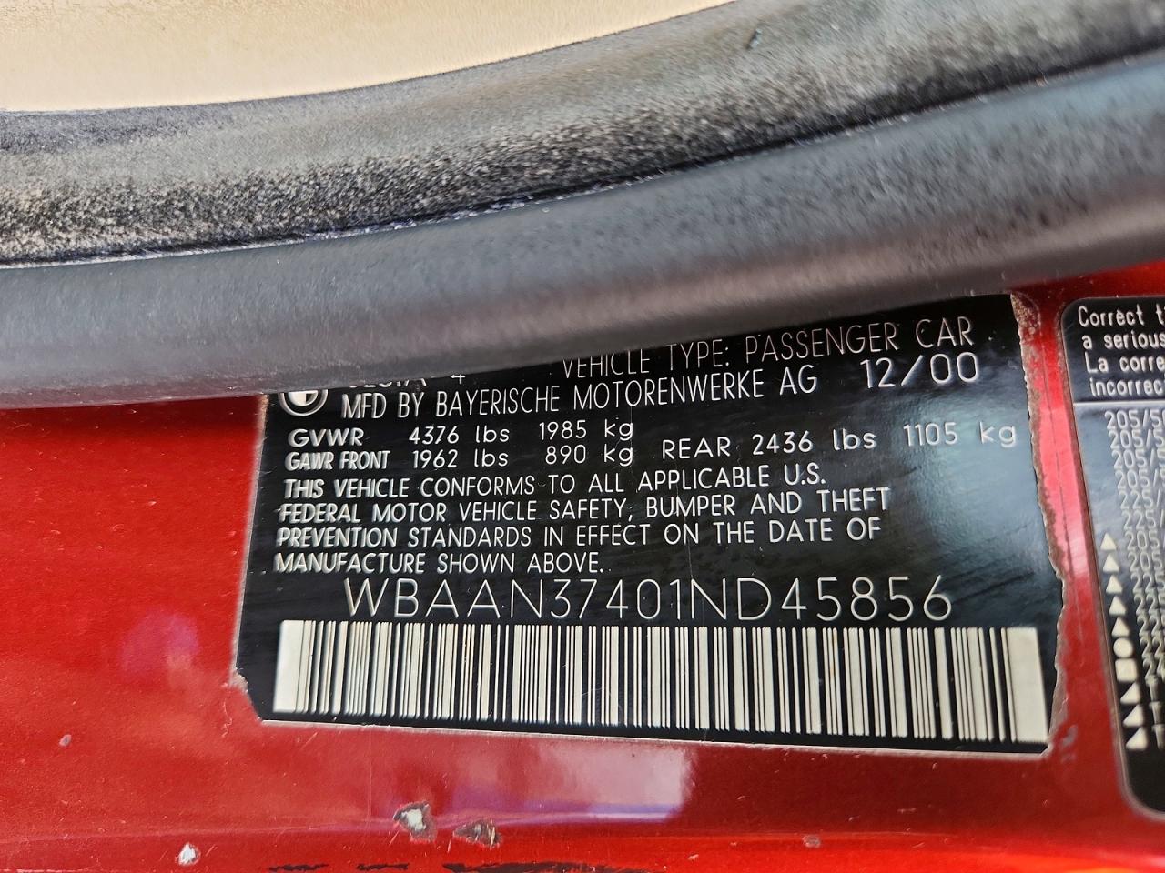 2001 BMW 3 SERIES