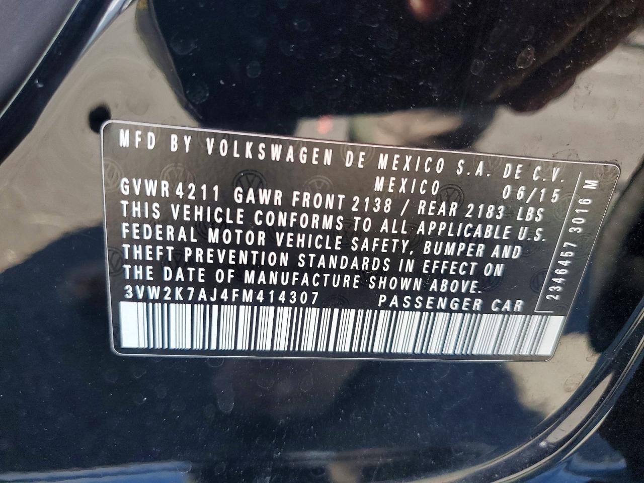2015 VOLKSWAGEN JETTA