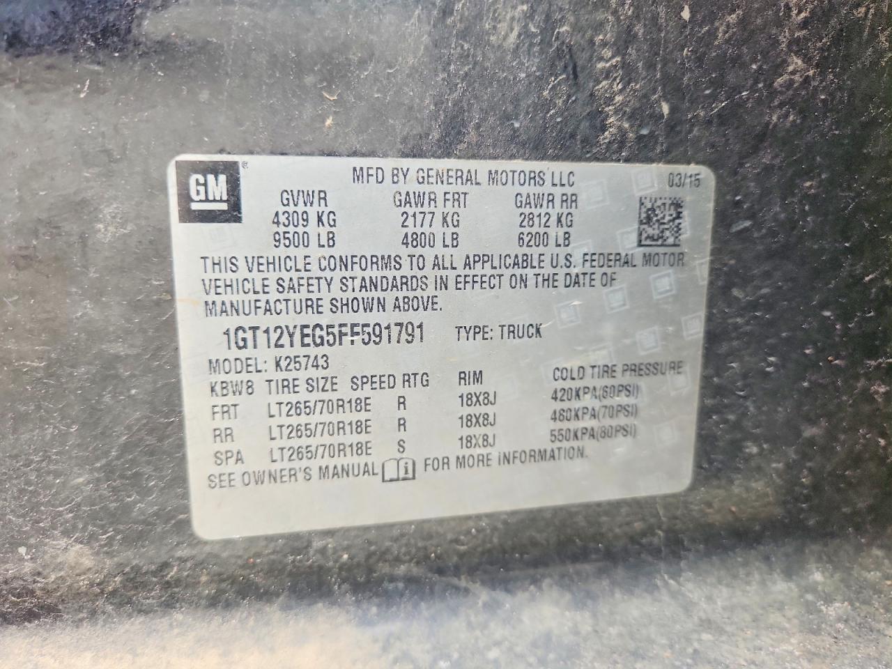 2015 GMC SIERRA