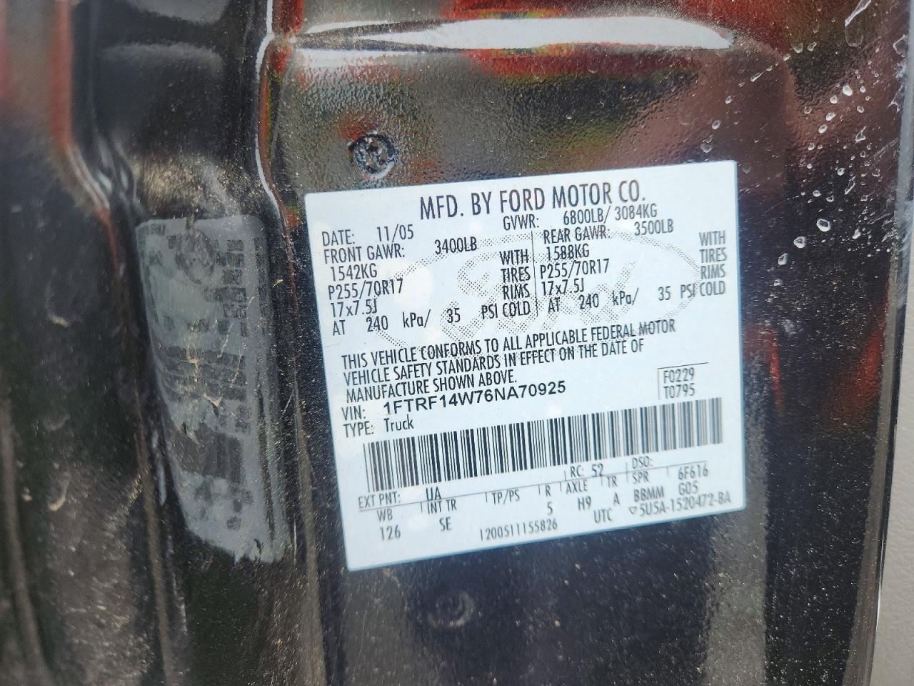 2006 FORD F150
