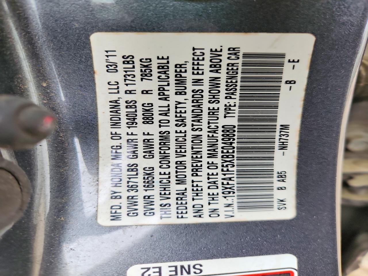 2011 HONDA CIVIC