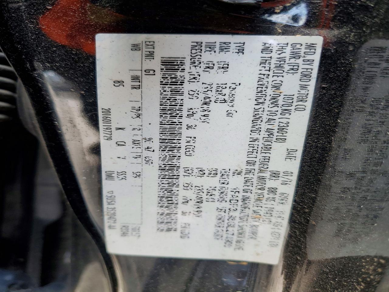 2016 FORD FOCUS