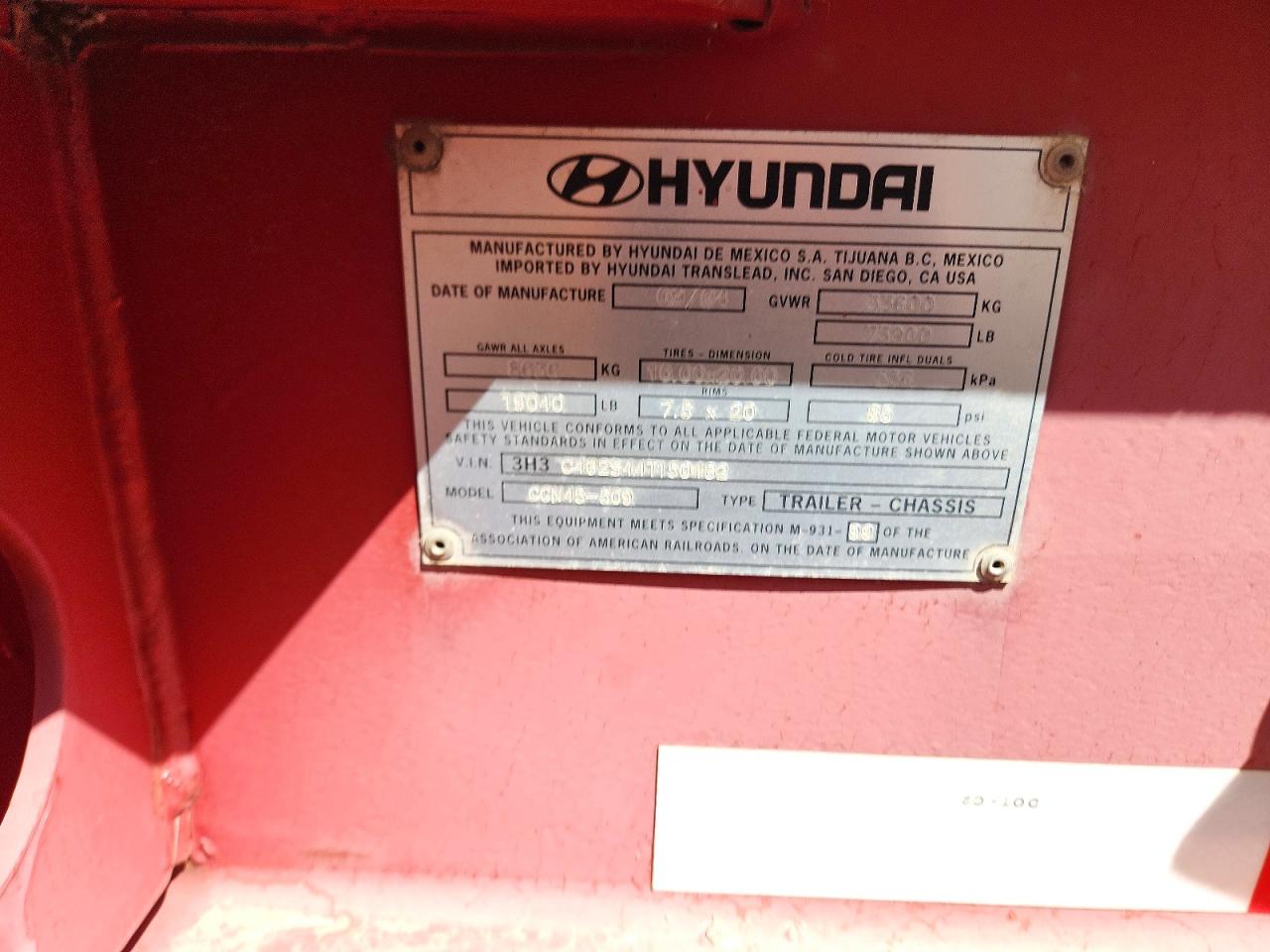 2004 HYUN TRAILER