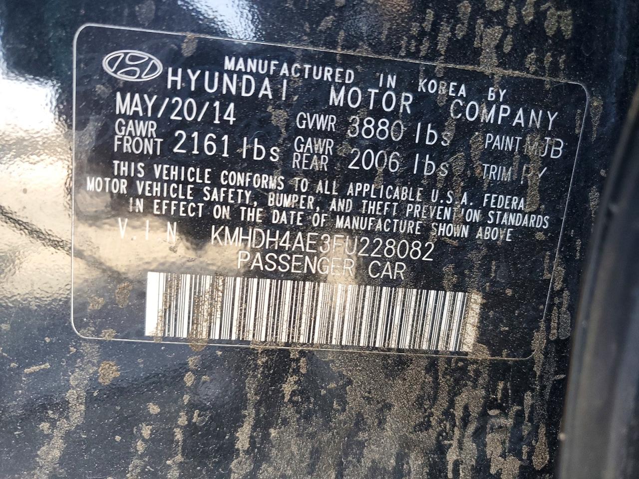2015 HYUNDAI ELANTRA