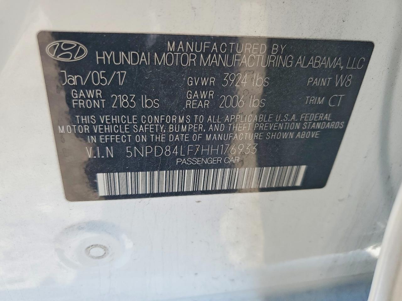 2017 HYUNDAI ELANTRA