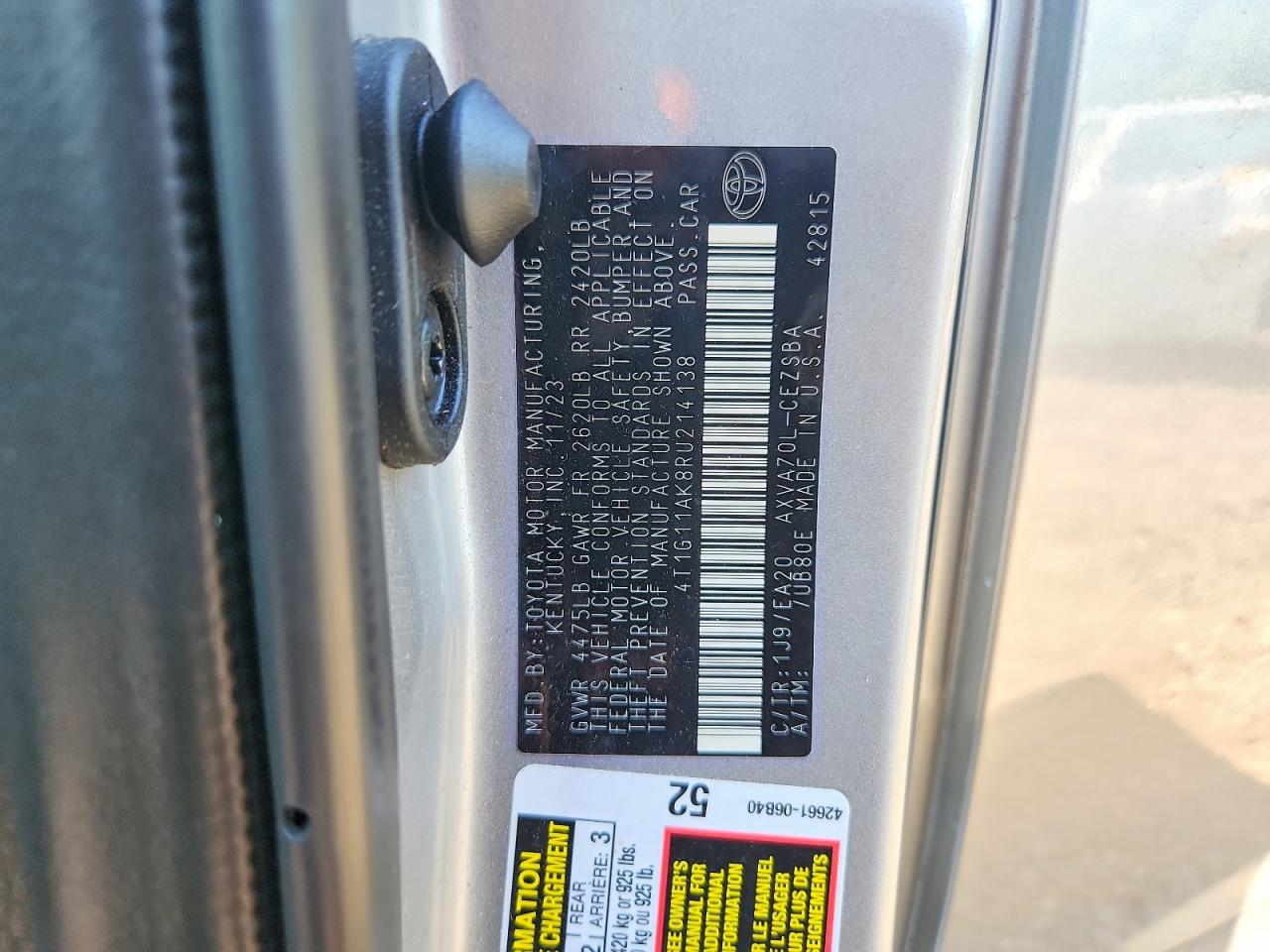2024 TOYOTA CAMRY