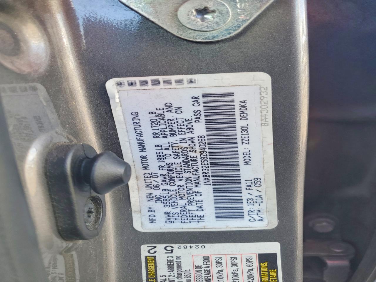 2008 TOYOTA COROLLA