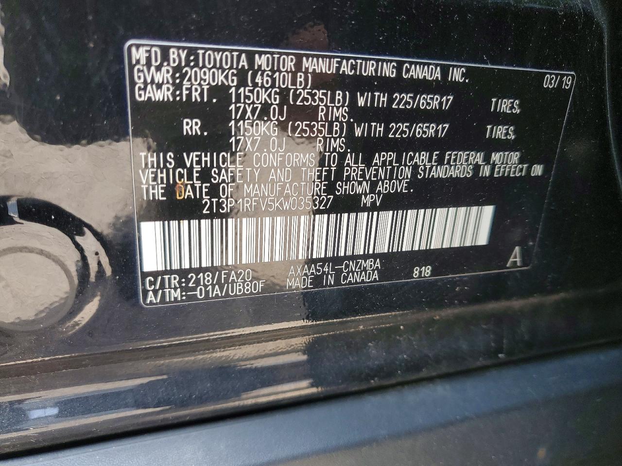 2019 TOYOTA RAV4