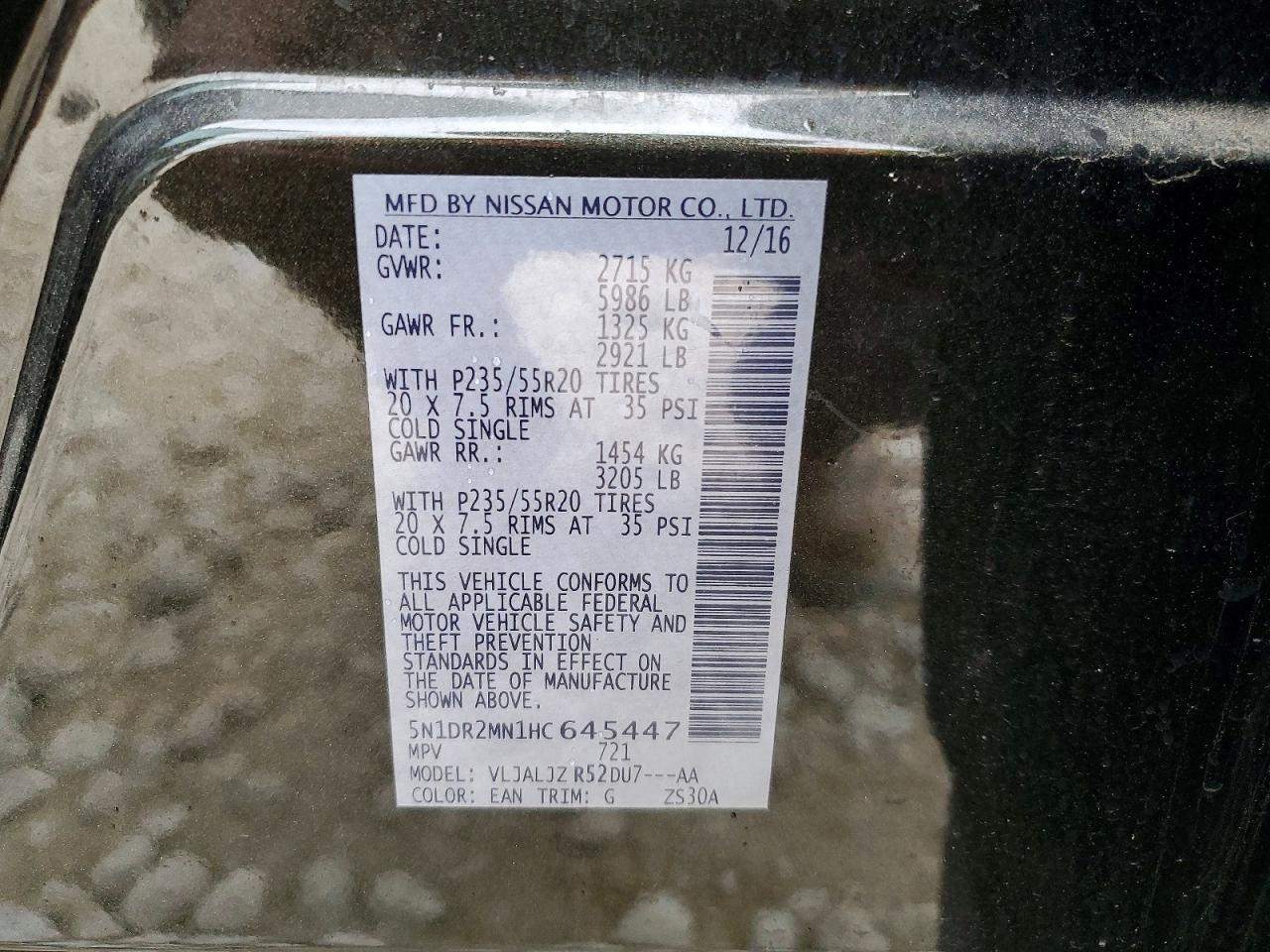 2017 NISSAN PATHFINDER