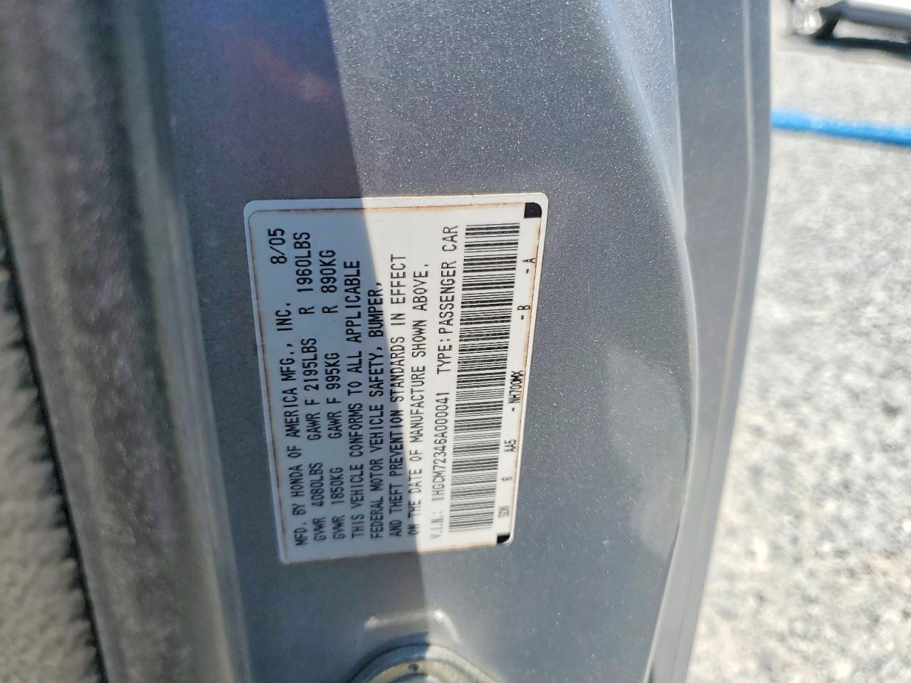 2006 HONDA ACCORD