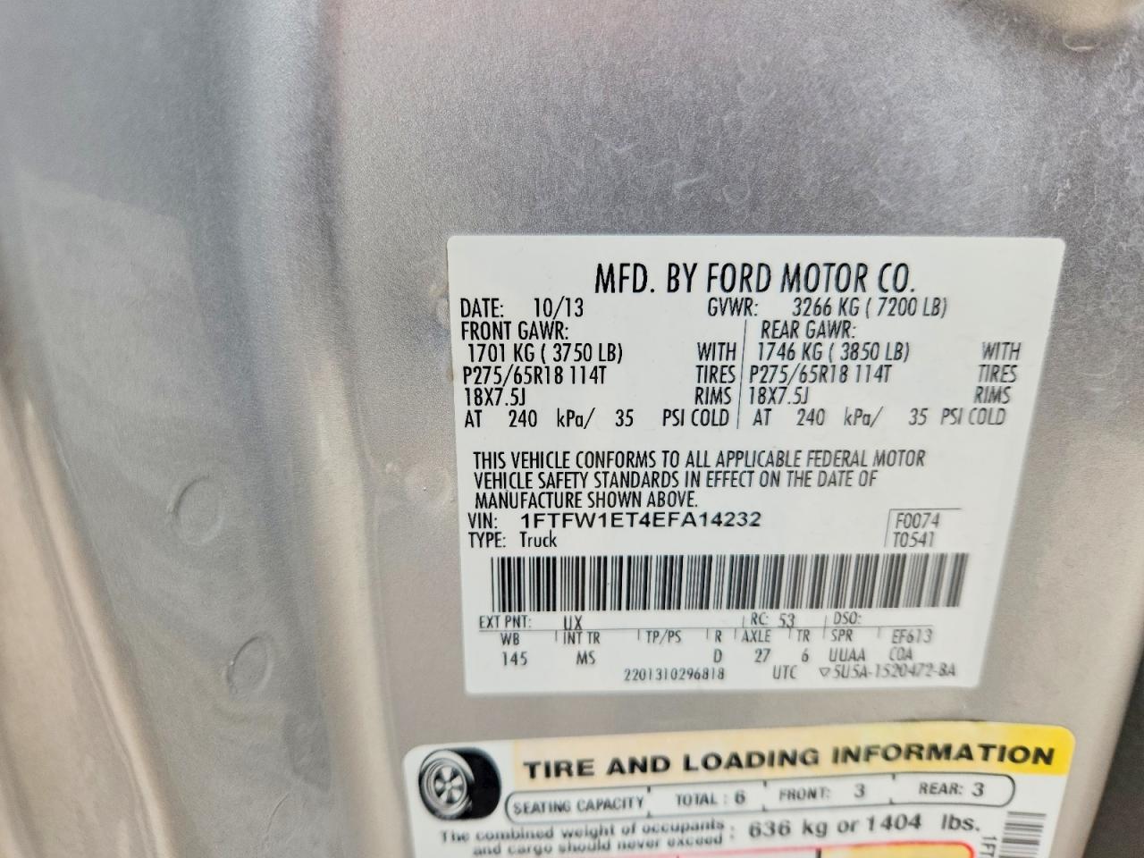 2014 FORD F150