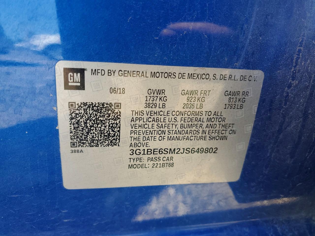 2018 CHEVROLET CRUZE