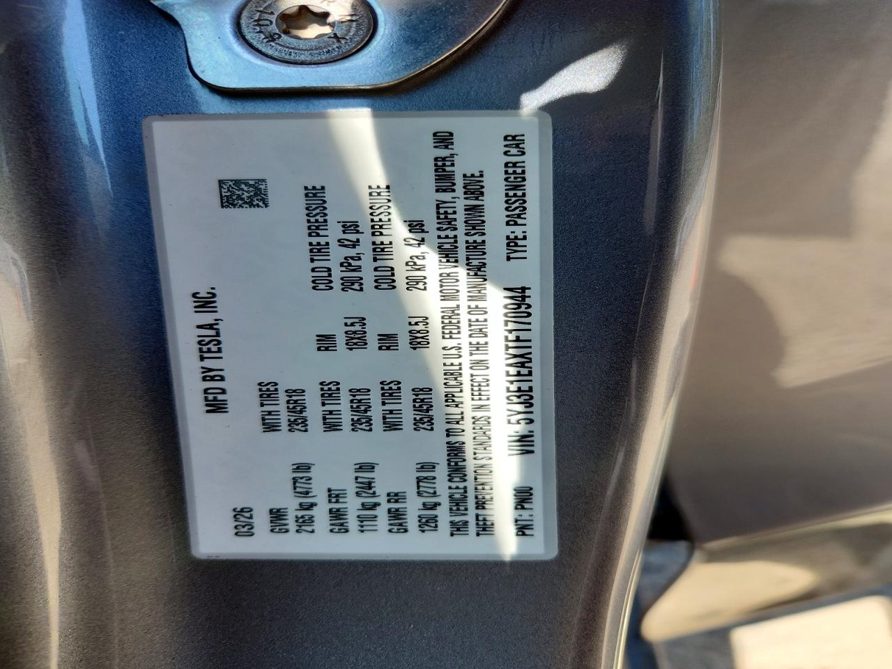 2026 TESLA MODEL 3