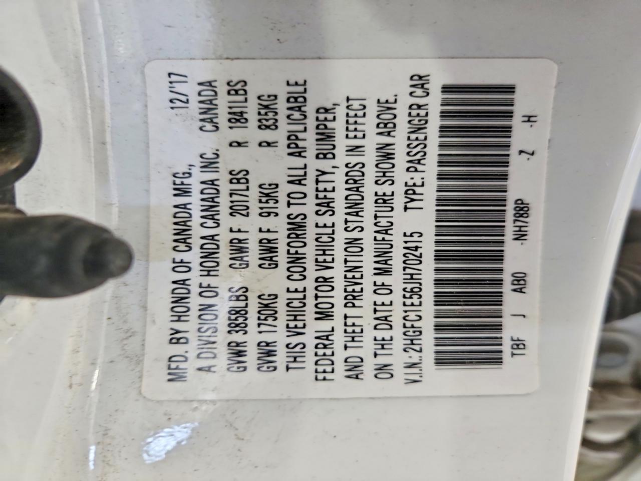 2018 HONDA CIVIC