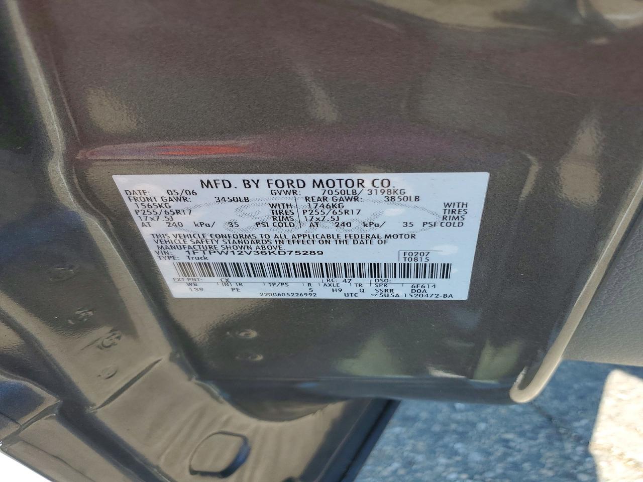 2006 FORD F150
