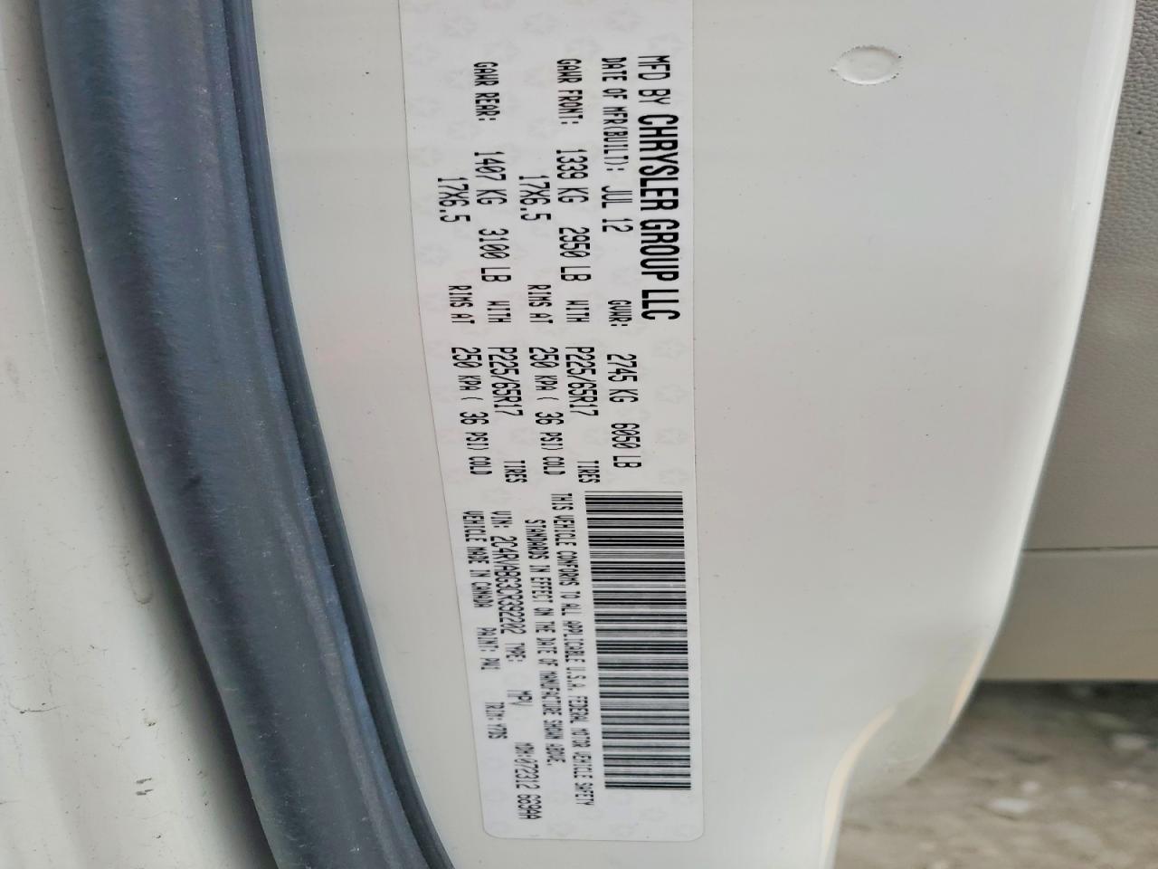 2012 VOLKSWAGEN ROUTAN
