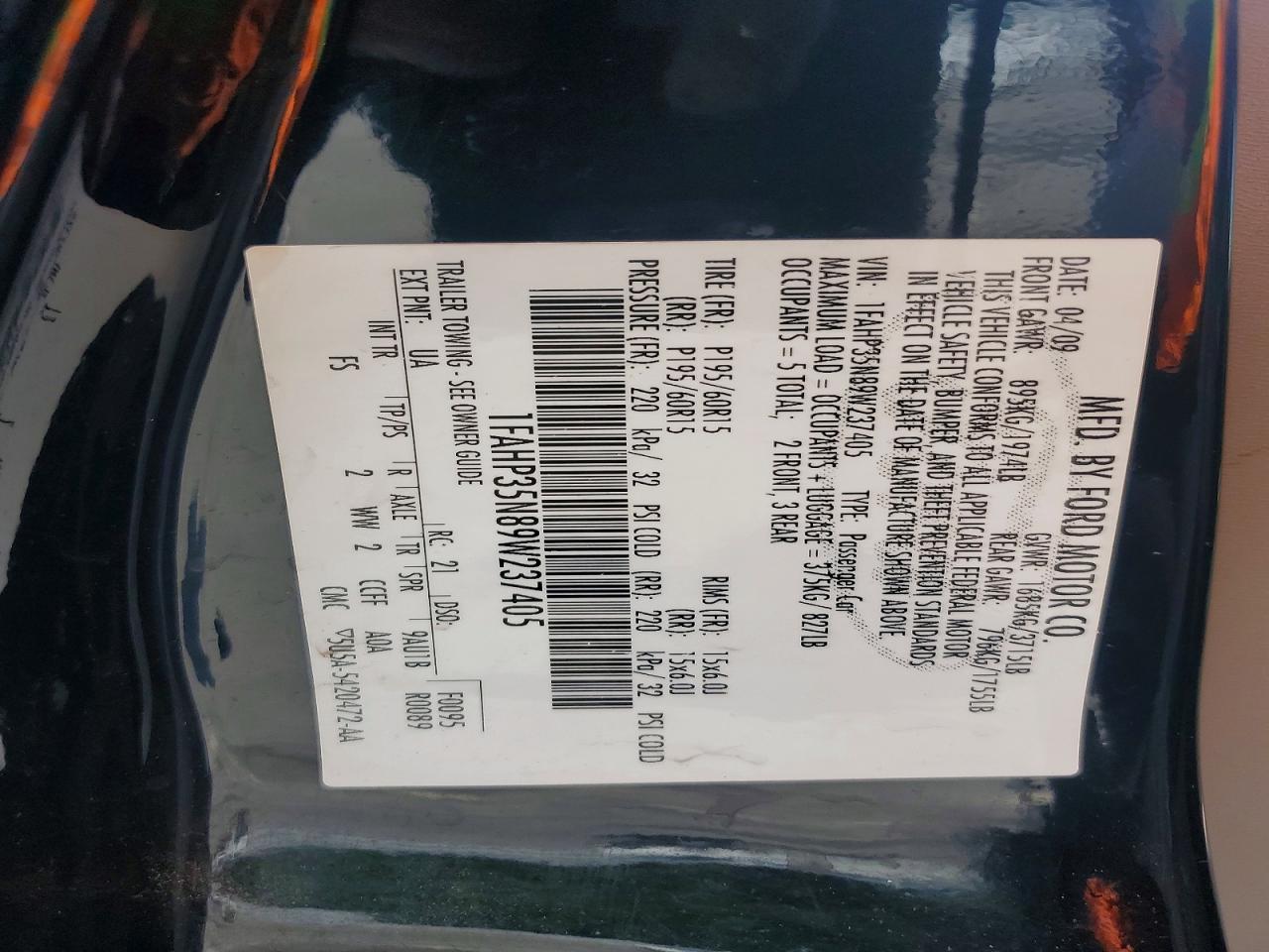 2009 FORD FOCUS