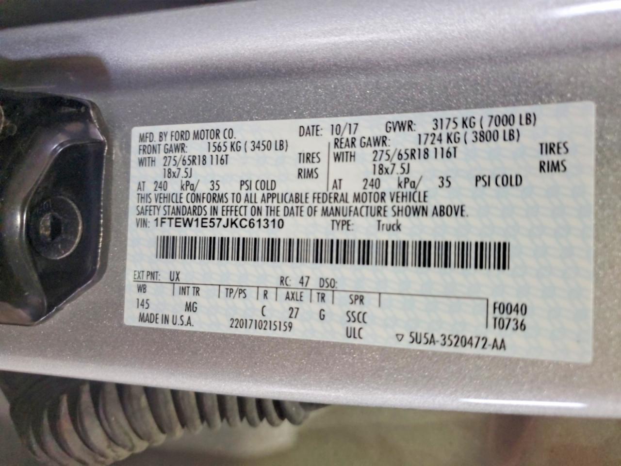 2018 FORD F150