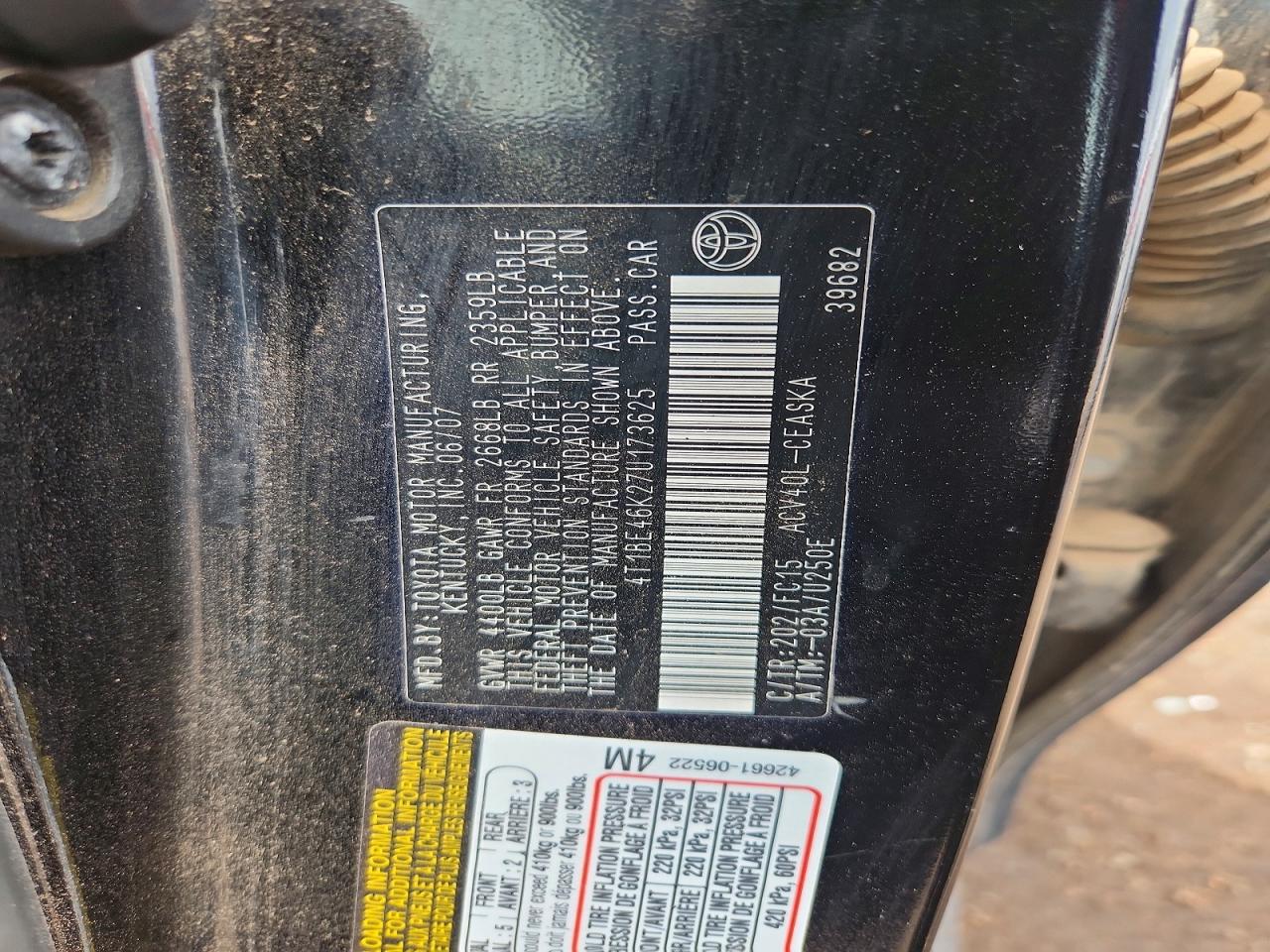 2007 TOYOTA CAMRY